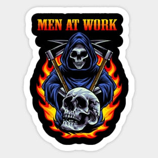 WORK AT THE MEN BAND Sticker